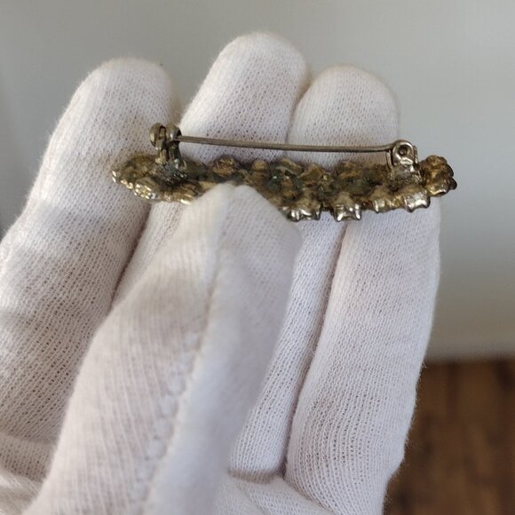 Two Vintage Rhinestone Brooch Pin - Picture 7 of 13